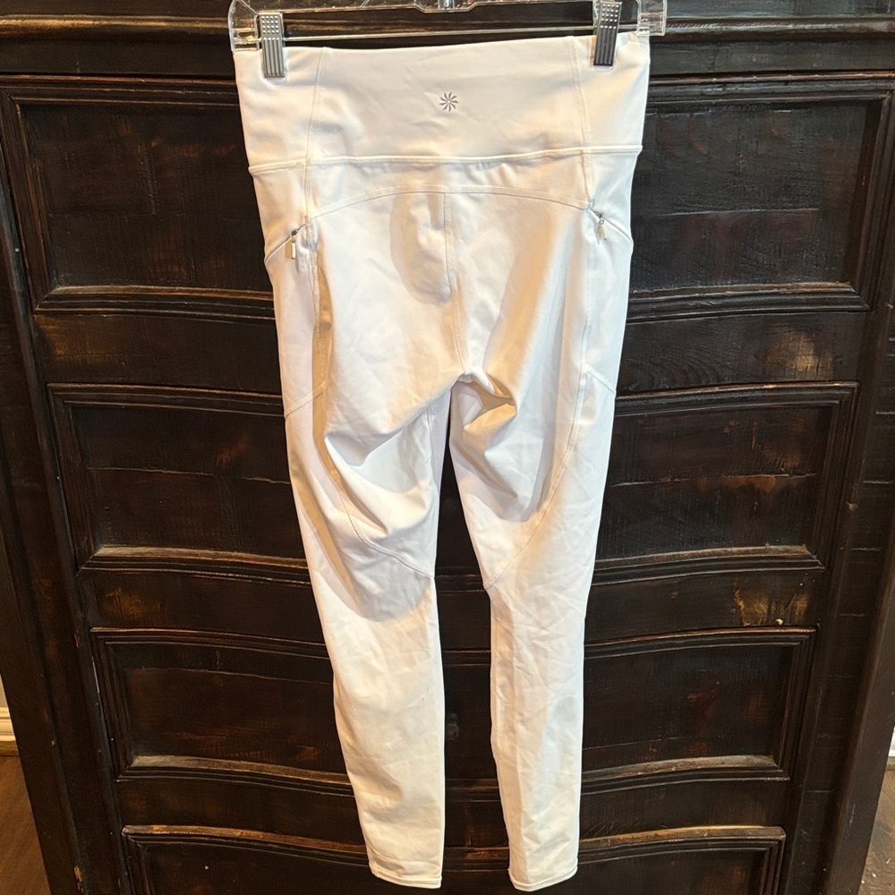 Athleta Contender Style White High-Rise Leggings